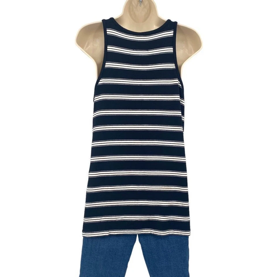 Camiseta sin mangas Lou & Grey de punto suave a rayas talla S Foto 3 de 4