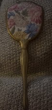 1920s Vintage Antique Gold Frame Silver Handle Vanity Mirror 12 78 Inch Tall 1920s Vintage Antique Gold Frame Silver Handle Vanity Mirror 12 78 Inch Tall