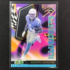 2023 Illusions Football Quentin Johnston Rookie Illusionists Light Blue 163/299
