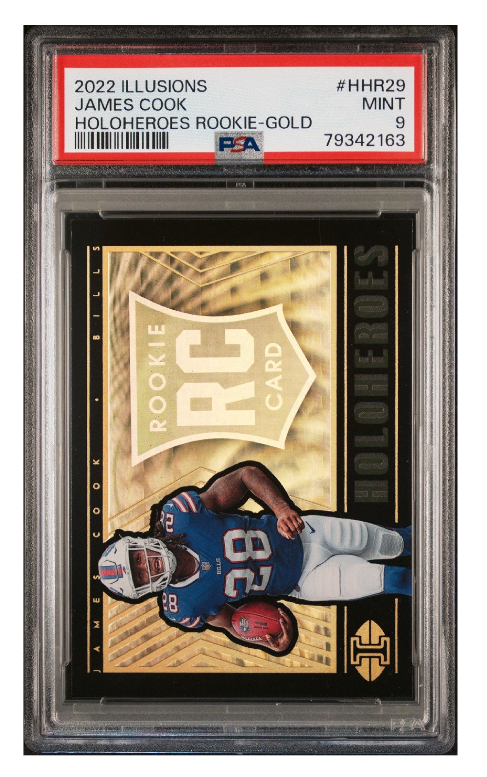 James Cook Panini Illusions Holoheroes Rookie #HHR29 Gold