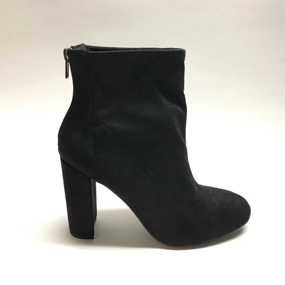 Botín de gamuza sintética negro Foto 2 de 3