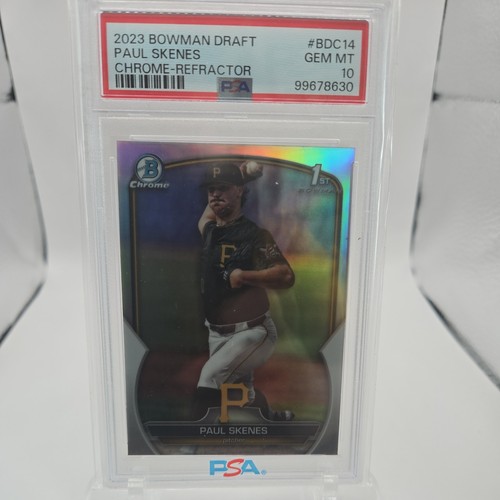 2023 Bowman Chrome Draft Paul Skenes Rookie Refractor PSA 10 Pirates