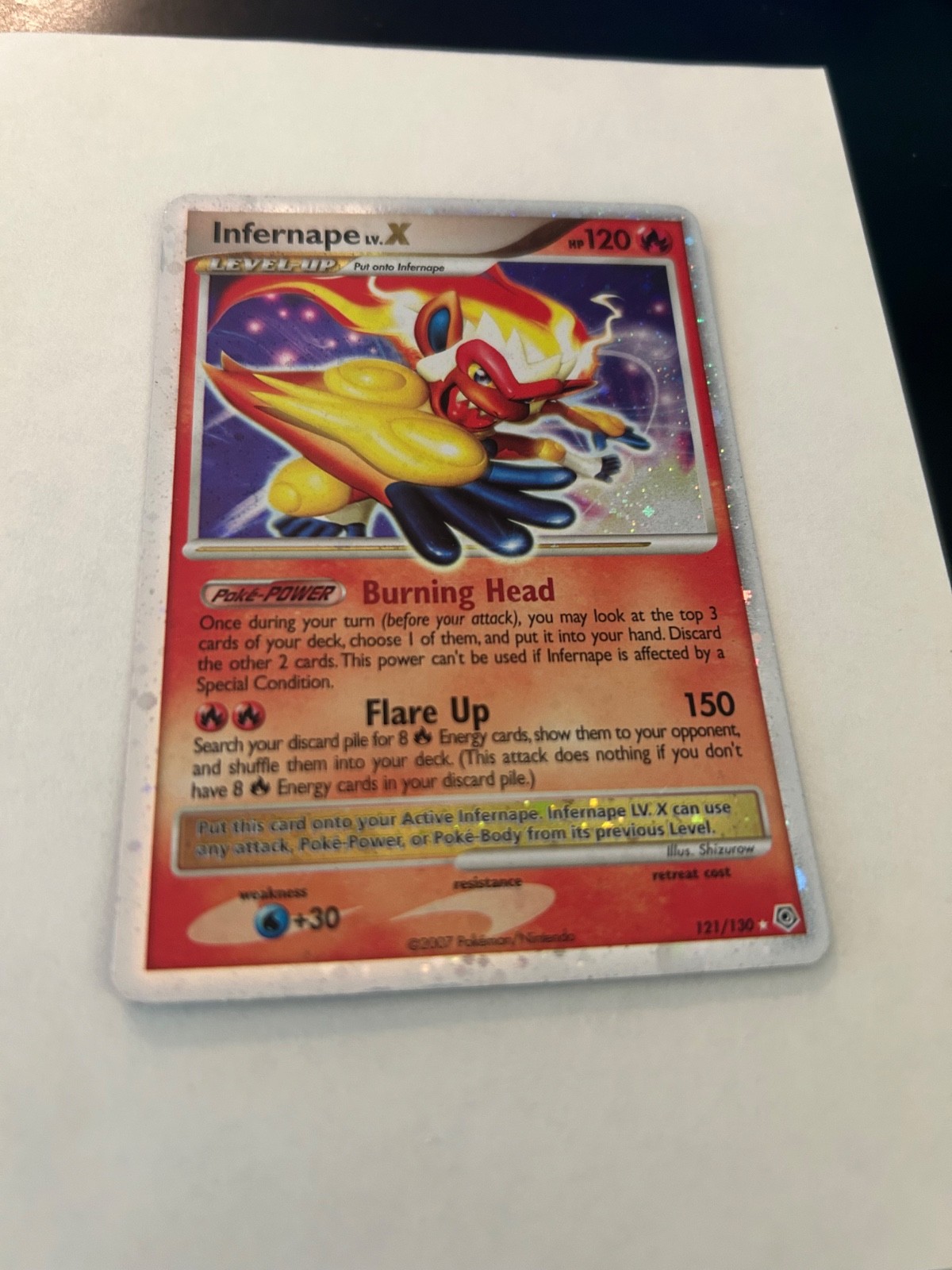 Pokemon Cards INFERNAPE LV.X 121/130
