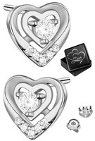 Ohrringe 925 Silber Herz Geschenk FüR Frauen Freundin Ehefrau Damen Ohrstecker