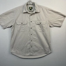 Cabela’s Outdoor Gear Men’s Large Regular Khaki Short Sleeve Button Up Shirt