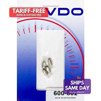 Vdo 600-802, Set of 4 White Light Bulb 9/32 12V 2W (4 Pack) Performance Parts