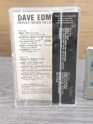 DAVE EDMUNDS : Repeat When Necessary - Swan Song 1979 Cassette Tape Album - Picture 5 of 5