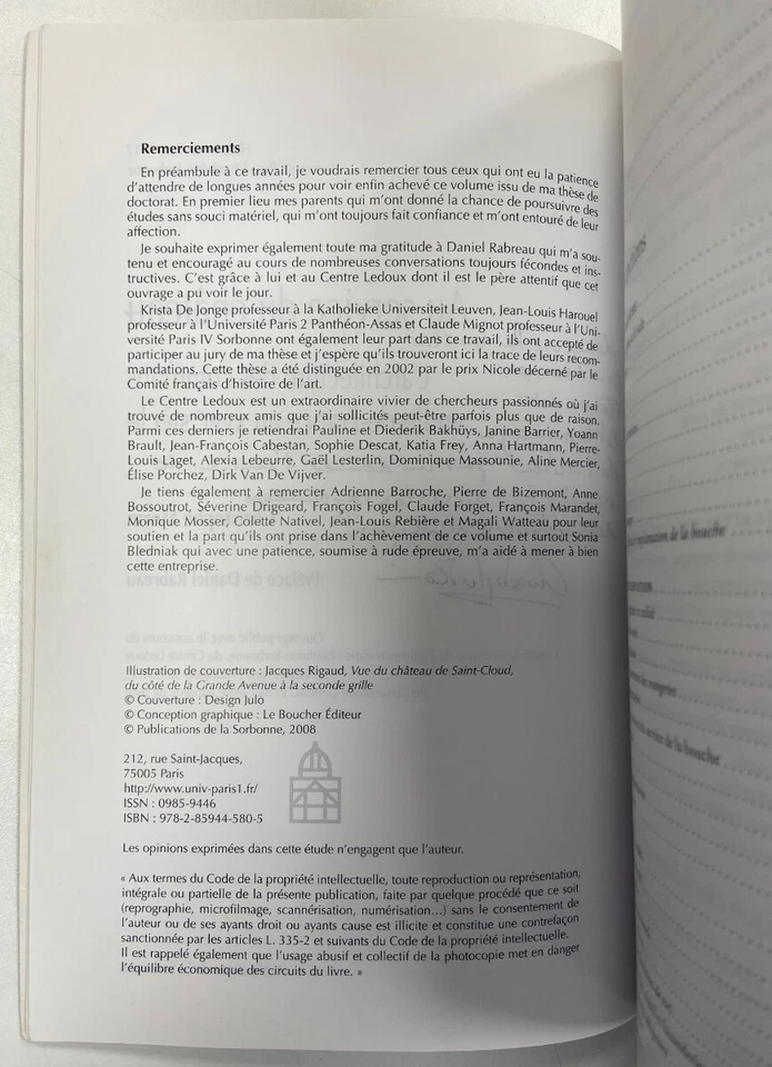 Morin Service Chateau SIGNED with Inscription Sorbonne FRENCH Paperback (GGR) - Image 4 of 4