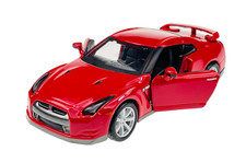 BBURAGO '09 NISSAN GT-R R35 ROSSO 1:32 DIE CAST METAL MODEL NUOVO IN SCATOLA LICENSED