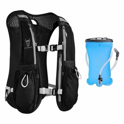 UTOBEST BLACK RUNNING HYDRATION VEST BACKPACK BAG 5L INCLUDES BLADDER