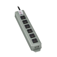 Tripp Lite 6 Outlet Waber Industrial Power Strip, 15ft Cord with 5-15P Plug