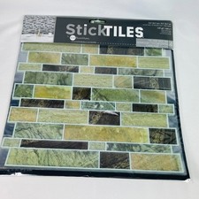 RoomMates StickTILES Modern Long Stone Peel Stick Backsplash Tiles 4pc Pack