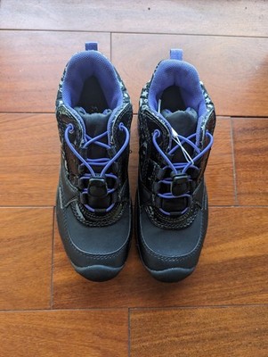 New Geox Waterproof Girls' High-Top Sneakers/Boots - Black & Purple