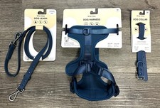 Wild One Dog Harness, Leash and Collar Medium Blue BRAND NEW