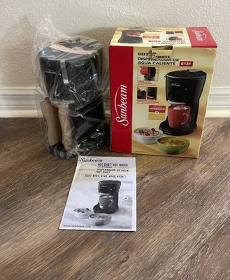 NEW - NIB Sunbeam Hot Shot 6131 Water Dispenser Black 16oz Heats Fast Tea 2005