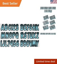 Stylish 3-Inch Registration Number Kit for Boats - Includes A-Z 0-9 Decals
