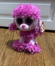 Ty Beanie Boos Patsy the Pink Poodle Big Pink Sparkle Eyes NEW