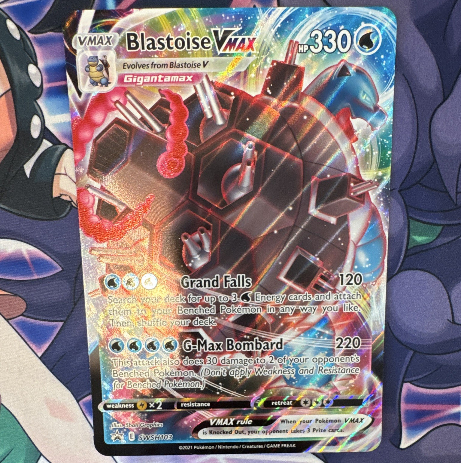 Nintendo Blastoise VMAX Black Star Promo Holo SWSH103 JUMBO card 