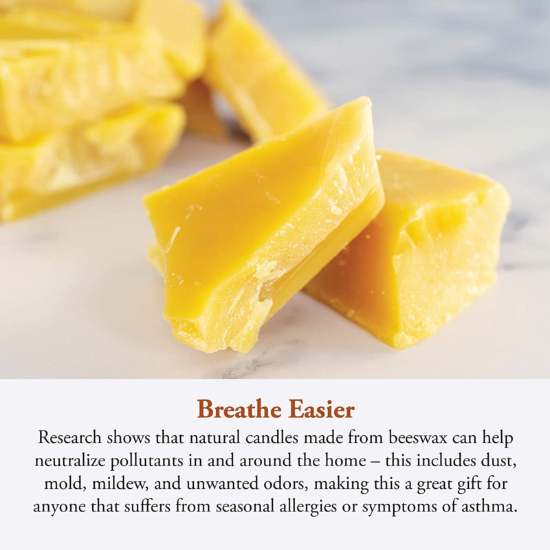 Candle by the Hour 48-Hour Horizontal Candle, Eco-friendly Natural Beeswax with