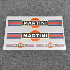 4Pcs Retro Motorbike classic Motorcycle Fork Decals Stickers 'MARTINI'