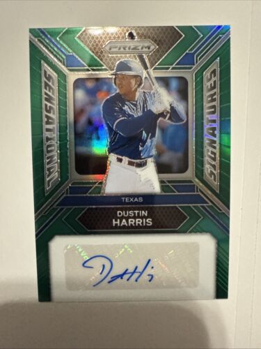 2024 Panini Prizm - Sensational Signatures Green Prizm #SS-DH Dustin Harris RC