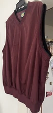 Cabelas Windbreaker Golf Vest Burgundy Maroon Mens XL