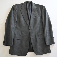 Hart Schaffner Marx 38S Windowpane Gold Trumpeter Blazer Suit Jacket Sport Coat