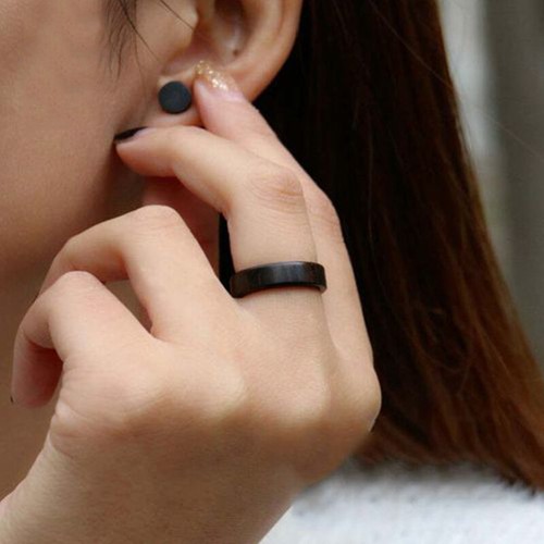 Mens Natural Wood Ring Ebony Ring Finger Ring Retro Party Jewelry Cra ♢