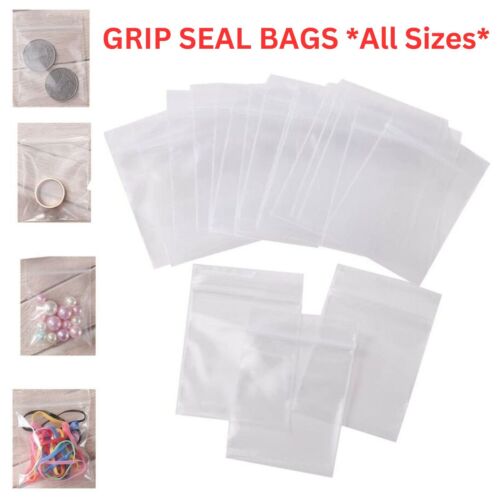 Self Resealable Bags Polythene Grip Seal Bags Clear Poly Plastic Zip Lock - Picture 2 of 13