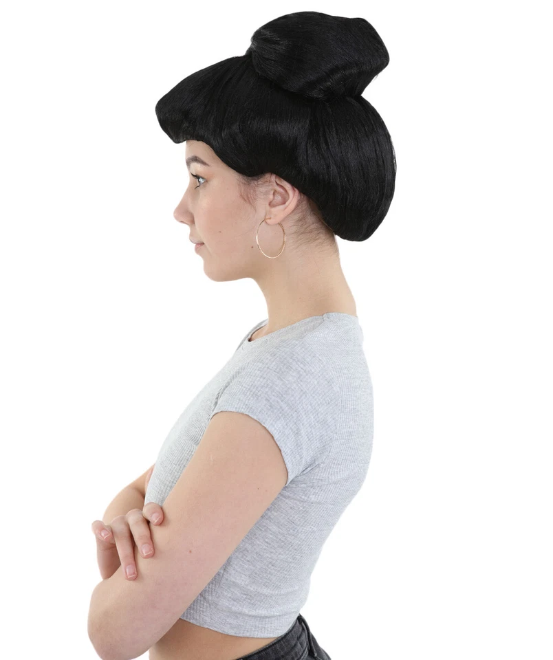 Japanese Geisha Wig | Women's Black Wig HW-189 - Image 2 of 4