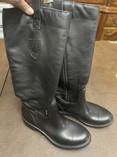 Pajar Tall Winter Snow Boots Women EUR 40 US 9.5 Black LEATHER RUBBER Waterproof