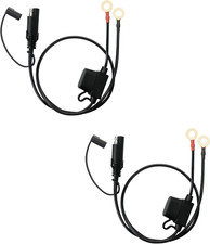 Bates- SAE Battery Connector, 2 Pack, 2 FT, SAE to O Ring Terminal Harness, 2 Pi
