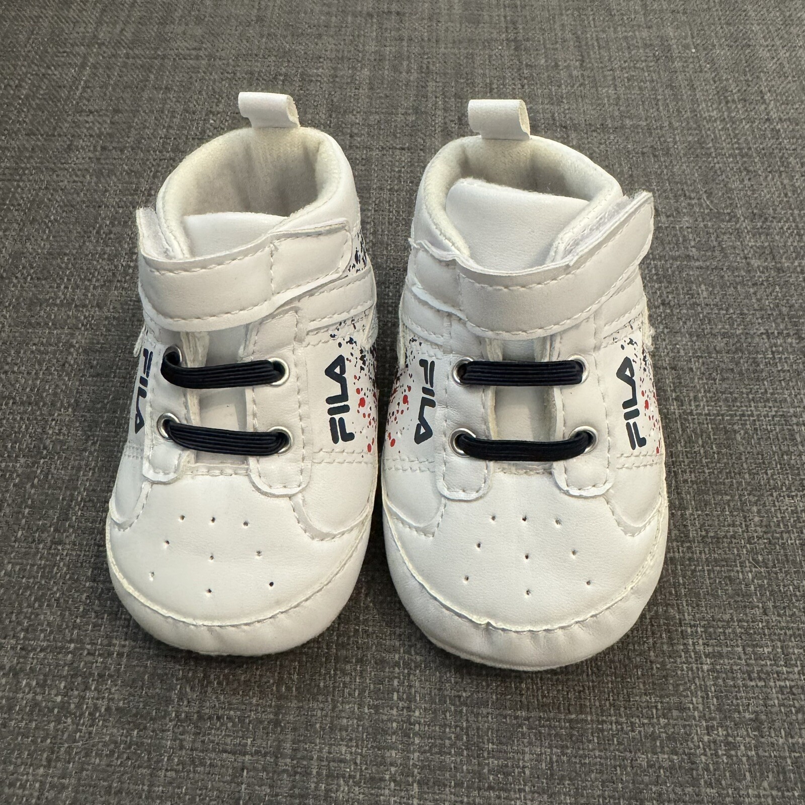 PONY Scarpe da tennis FILA culla bambino sneakers morbide neonato bianche e blu misura 6 9 mesi