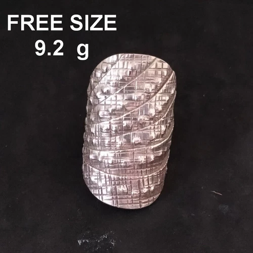 Fine Silver Rings Sterling 925 Vintage Craft Jewelry Karen Adjustable Size R419