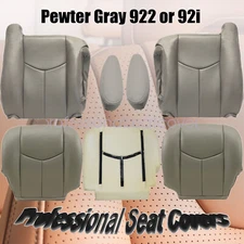 Replacement Leather Seat Cover Gray For 2003-2006 Chevy Silverado GMC Sierra