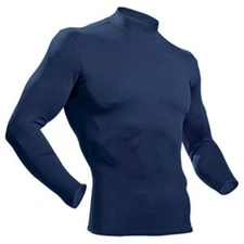 Power-Tek Radiator Base Layer Long Sleeve Compression Shirt - Navy Blue