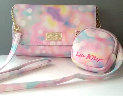 Luv Betsey Johnson dot foley crossbody with ear bud case bag LBFOLEY