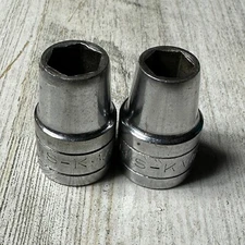S-K Tools 40114 & 40116 USA 1/2" Drive 6 Point 7/16" & 1/2" Socket SK