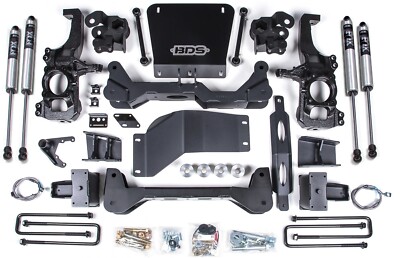BDS SUSPENSION 6.5'' LIFT KIT,FOX 2.0 PERFORMANCE SHOCKS,2020-24 SILVERADO 2500HD