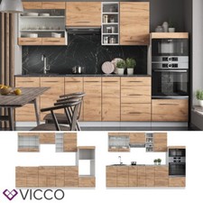 Cucina modulare blocco cucina ad incasso cucina Fame-Line 280 cm quercia Vicco