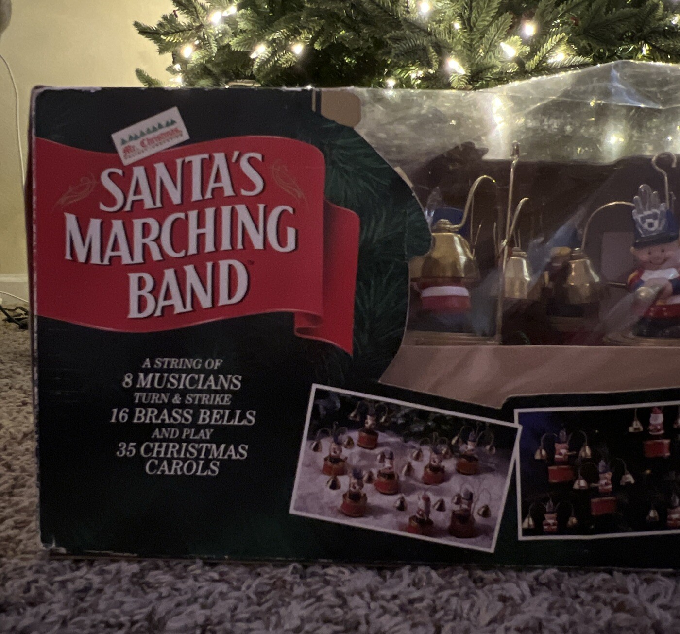 1991 MR. CHRISTMAS Holiday Santa's Marching Band 16 Bells 35 Songs