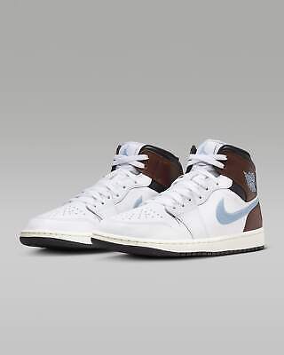 FQ7831-142 Nike Air Jordan 1 Mid SE White Black Sail Blue FQ7831-142 Nike Air Jordan 1 Mid SE White Black Sail Blue