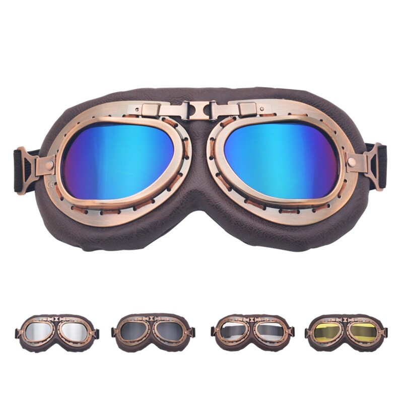 Motorcycle Goggles Sunglasses Scooter Sport Eyewear Retro Helmet Glasses