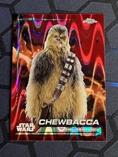 2024 Topps Chrome Star Wars Chewbacca Red RayWave Refractor 107 SP