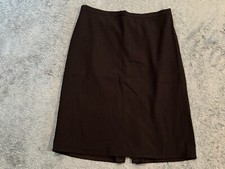 BCBG MAXAZRIA Pencil Skirt Size M Dark Brown Geometric Office Career Casual