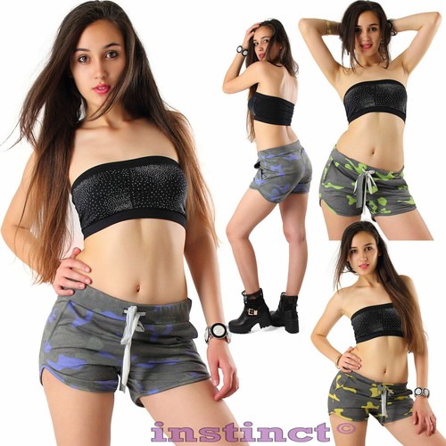 Shorts pantaloncini donna mimetici corti fitness sport palestra hot pant  IS5020 | eBay