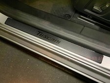 Tuscani Carbon Fiber Style Door Sill Scuff Plate Sills 2pcs