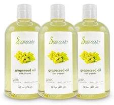 GRAPESEED OIL 100% PURE NATURAL CARRIER COLD PRESSED FREE SHIP 4 OZ TO 7 LBS