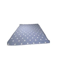 Cloud Island Blue Baby Receiving Blanket With White Leaf Pattern