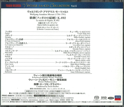 Mozart Le Nozze Di Figaro Erich Kleiber Japan 3 SACD Hybrid Tower